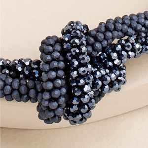 Chicos Navy Knot Necklace